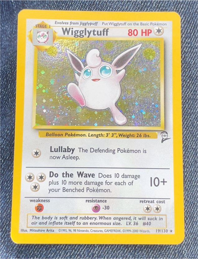 2000 Pokemon Base Set 2 #19 Wigglytuff — front