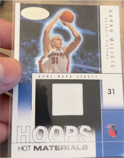 2004 Fleer Hoops Hot Materials #HMDM Darko Milicic — front