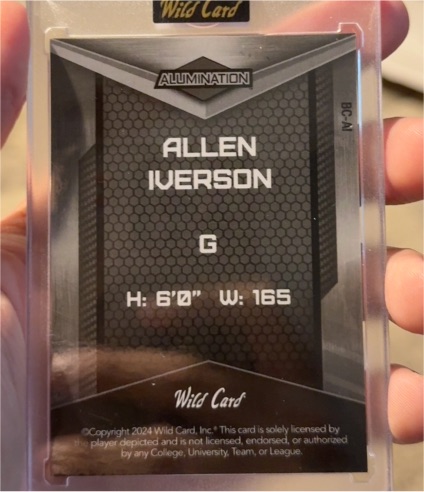 2024 Wild Card Alumination #BC-AI Allen Iverson — front