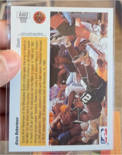 1991-92 Upper Deck #AW2 Alvin Robertson — front
