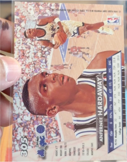 1992-93 Fleer Ultra #305 Anfernee Hardaway — front