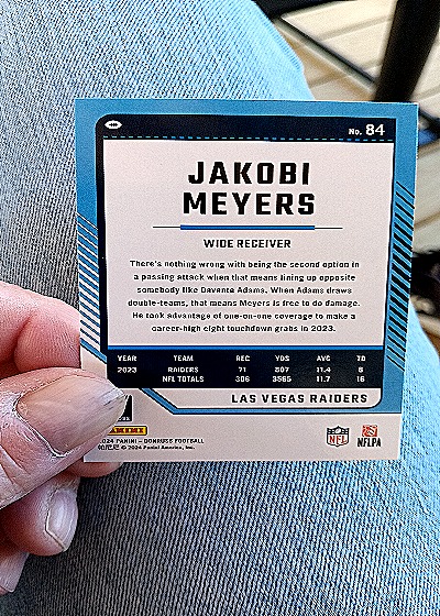 2024 Donruss #84 Jakobi Meyers — back