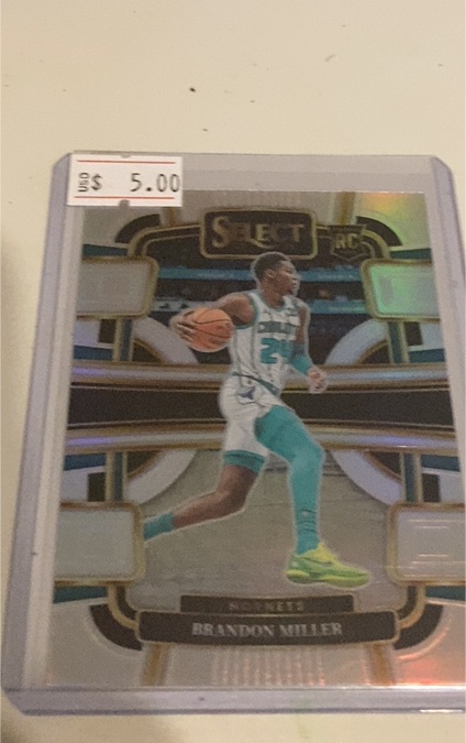 2023-24 Panini Select Concourse Blue Prizm #80 Brandon Miller — front
