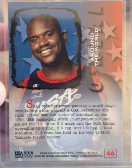 1996 Fleer USA Basketball #46 Shaquille O'Neal — front