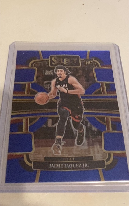 2023-24 Panini Select #100 Jaime Jaquez Jr. Blue Prizm Rookie — front
