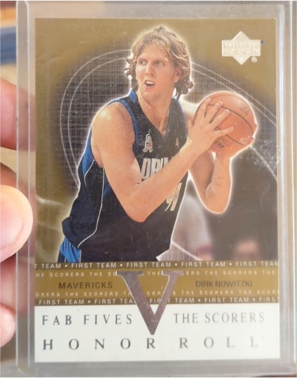 2001-02 Upper Deck Honor Roll Fab Fives The Scorers #F5-S5 Dirk Nowitzki — front