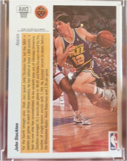 1992 Upper Deck #AW3 John Stockton — front