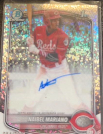 2025 Bowman Chrome Prospects Autographs #CPA-NM Naibel Mariano — front