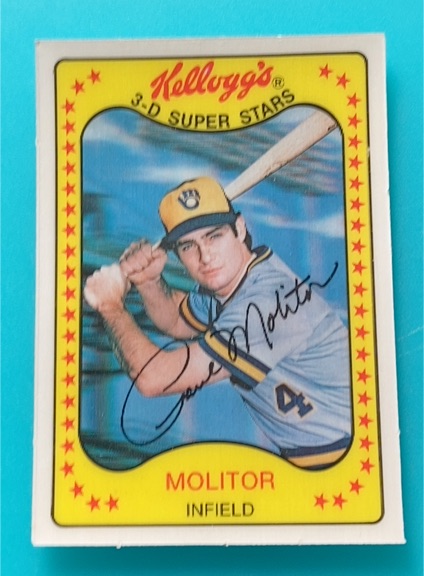 1981 Kellogg's 3-D Super Stars #53 Paul Molitor — front
