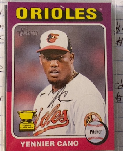 2024 Topps Heritage #121 Yennier Cano — front