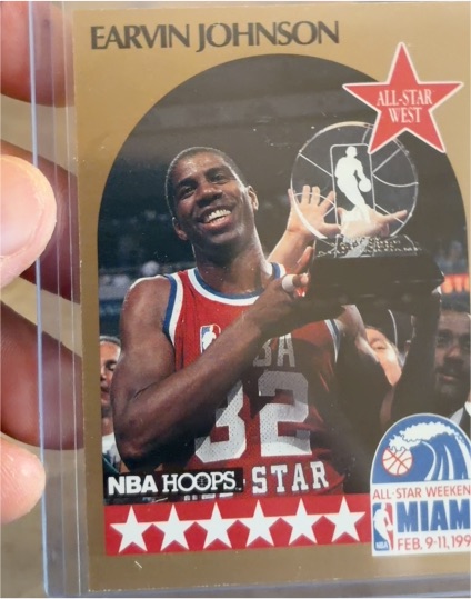 1990 NBA Hoops #18 Earvin Johnson — front