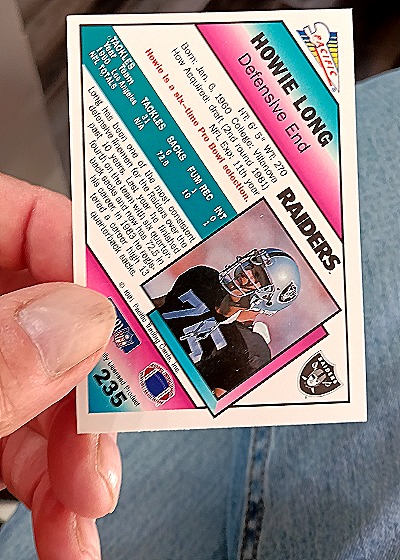 1991 Pacific #235 Howie Long — back