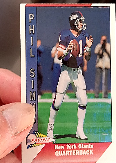 1991 Pacific #355 Phil Simms — front