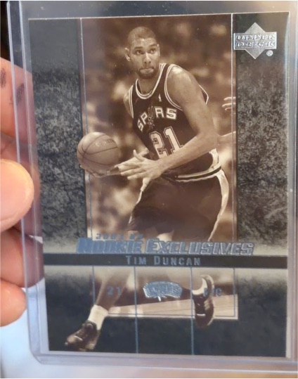 1997-98 Skybox Metal Universe #66 Tim Duncan Rookie Card — front