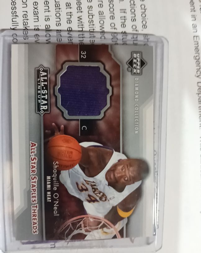 2004-05 Upper Deck Diamond Collection All-Star Staples Threads #32 Shaquille O'Neal — front