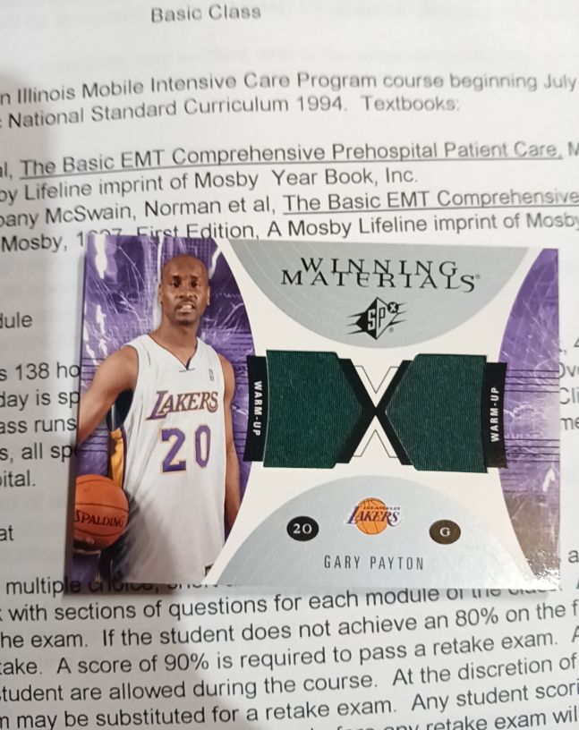 2003-04 Upper Deck SPx Winning Materials #WM20 Gary Payton — front
