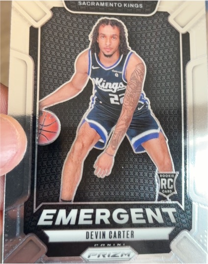 2024-25 Panini Prizm #9 Devin Carter Emergent — front