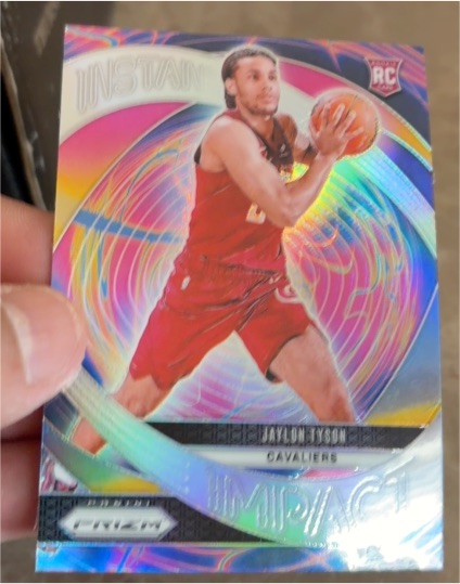 2024-25 Panini Prizm #9 Jaylon Tyson Instant Impact Silver Prizm — front