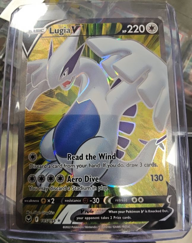 2022 Pokémon TCG Silver Tempest #185 Lugia V — front