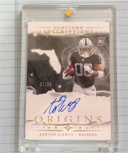 2025 Panini Origins Hometown Inscriptions #Hometown Inscriptions Ashton Jeanty — front