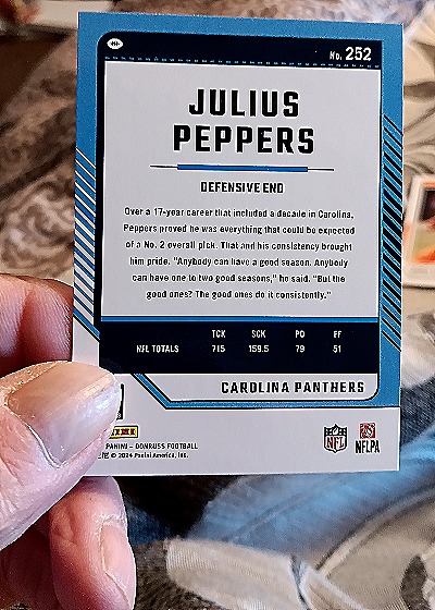 2024 Panini Donruss #252 Julius Peppers — back