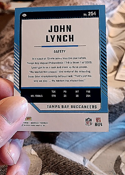 2022 Donruss #254 John Lynch — back