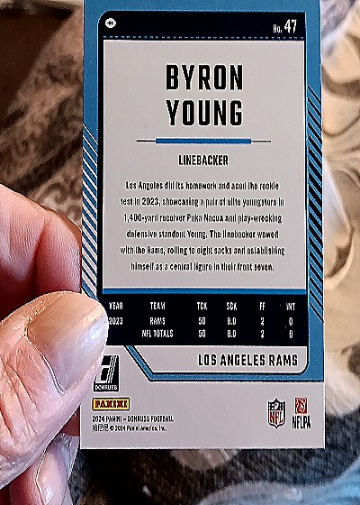 2024 Donruss #RANG Byron Young — back