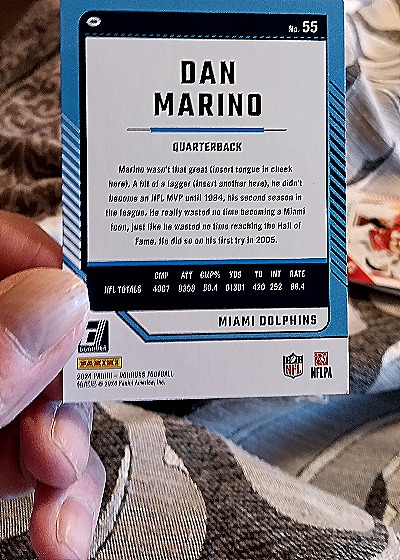 2024 Donruss #55 Dan Marino — back
