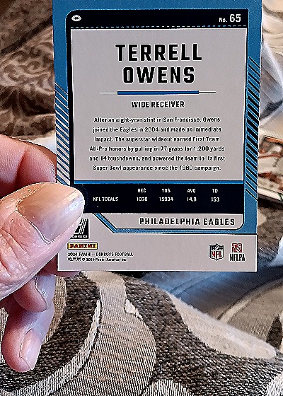 2024 Panini Donruss #65 Terrell Owens — back
