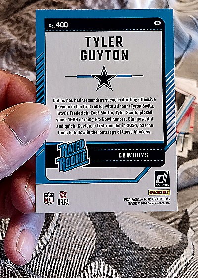 2024 Panini Donruss #400 Tyler Guyton — back