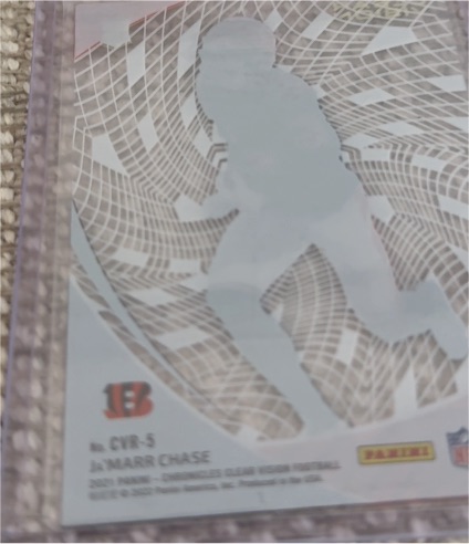 2020 Panini Chronicles Clear Vision #CVR-5 Ja'Marr Chase — front
