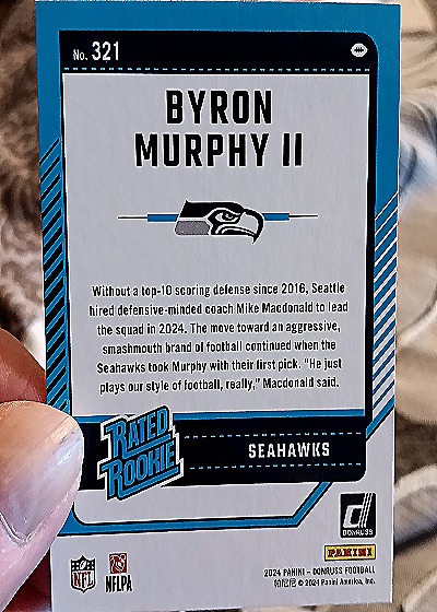 2024 Donruss #321 Byron Murphy II — back