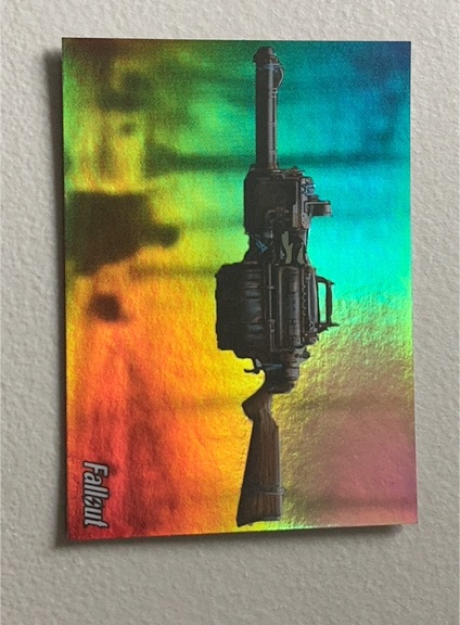 Fallout Holographic Trading Card Series 1 Railway Rifle — front
