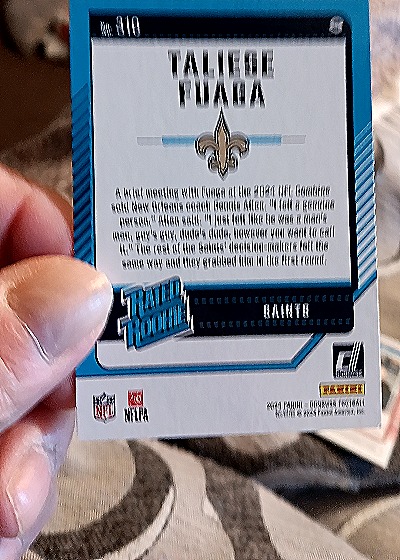 2024 Panini Donruss #310 Taliese Fuaga — back