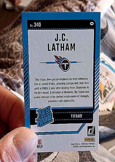 2024 Donruss #340 J.C. Latham — back