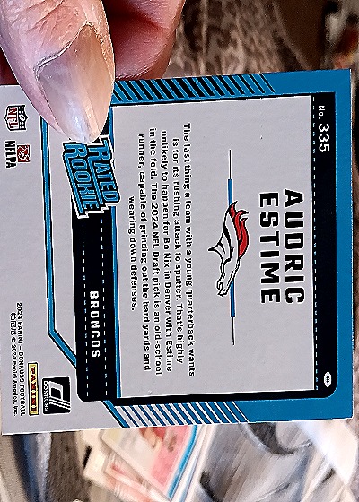 2024 Donruss Rated Rookie #335 Audric Estime — back