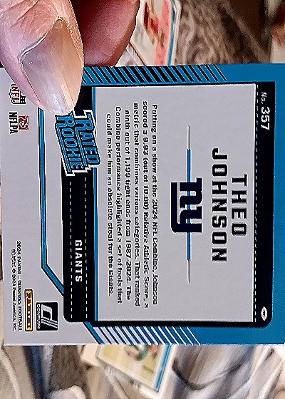 2024 Donruss #357 Theo Johnson — back