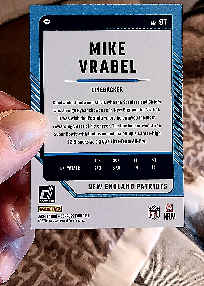 2024 Panini Donruss #97 Mike Vrabel — back