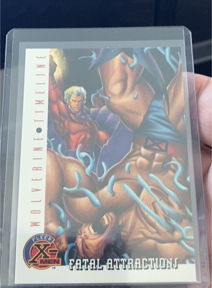 1996 Fleer X-Men #86 Fatal Attractions Wolverine Timeline — front