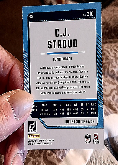 2024 Donruss #210 C.J. Stroud — back