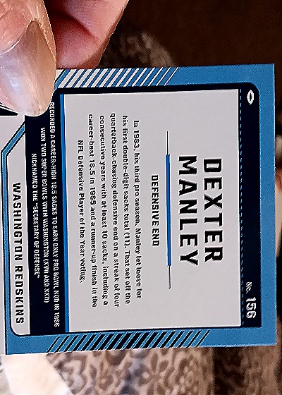 1985 Donruss #156 Dexter Manley — back