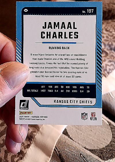2024 Panini Donruss #197 Jamaal Charles — back