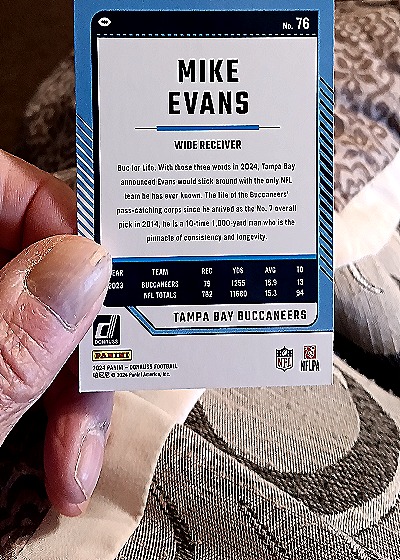2024 Donruss #76 Mike Evans — back