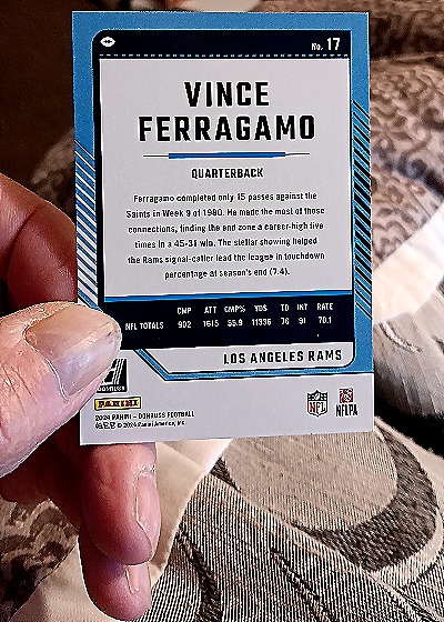 2024 Donruss #17 Vince Ferragamo — back