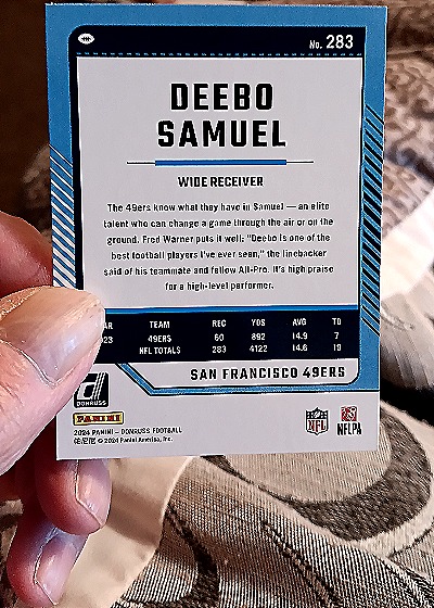 2024 Panini Donruss #283 Deebo Samuel — back