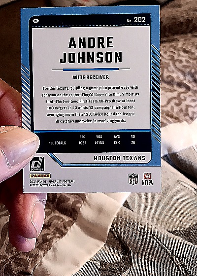 2024 Donruss #202 Andre Johnson — back