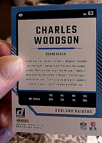 2024 Donruss #63 Charles Woodson — back