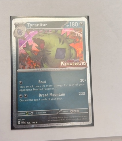 2023 Pokémon TCG Paldea Evolved #135 Tyranitar — front