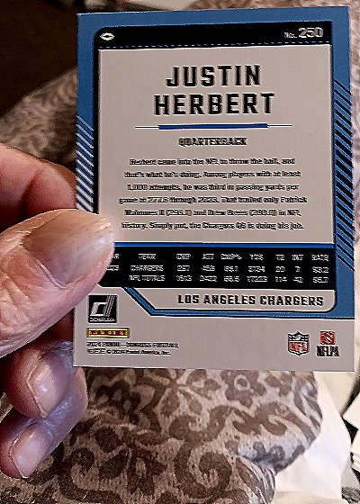 2021 Donruss #250 Justin Herbert — back