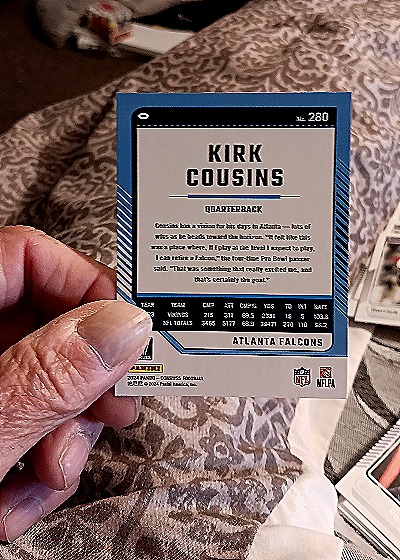 2024 Panini Donruss #280 Kirk Cousins — back